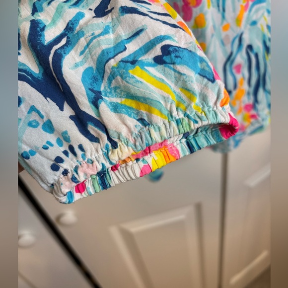 Lilly Pulitzer Size XL Blouse - Blue, Pink, Yellow - Picture 6 of 7